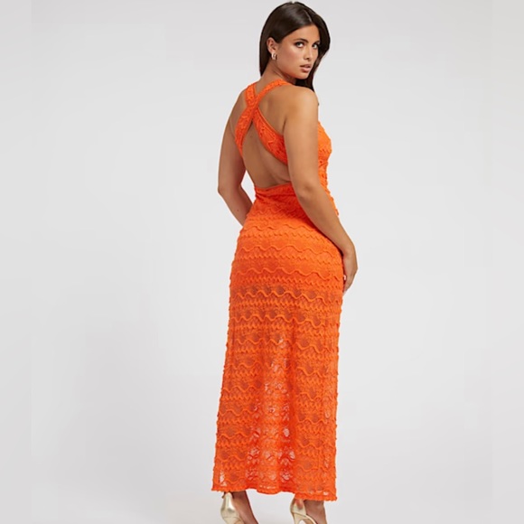 GUESS Wave Lace Maxi Dress Size XS NWT - Picture 2 of 12